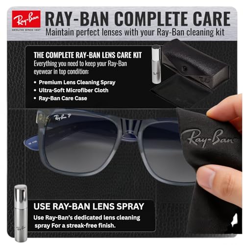 Image of Ray-Ban RB4165 JUSTIN CLASSIC Square Shaped Sunglasses for Men with Official RAYBAN Eyewear Kit