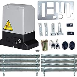CDZHLTG Motor para Puerta Corredera, 750W Operador de Apertura de Puerta 2000 kg Abridor Automático con Control Remoto Incluye 4 metros de barra dentada, Mecanismo automático para puertas correderas