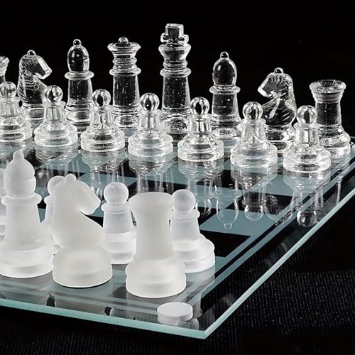 Juego de ajedrez de cristal de 10 pulgadas elegante miniatura 2