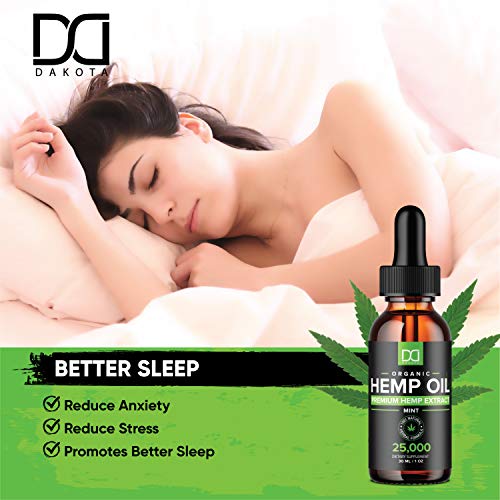 (2 Pack) 25000MG Hemp Oil for Pain Relief Anxiety Sleep Mood Stress 50,000mg Total - Aceite de Cáñamo, l\'huile de chanvre, Immune Support - Best Pure Natural Organic Hemp Seed Extract Tincture Drops - Thumbnail 5