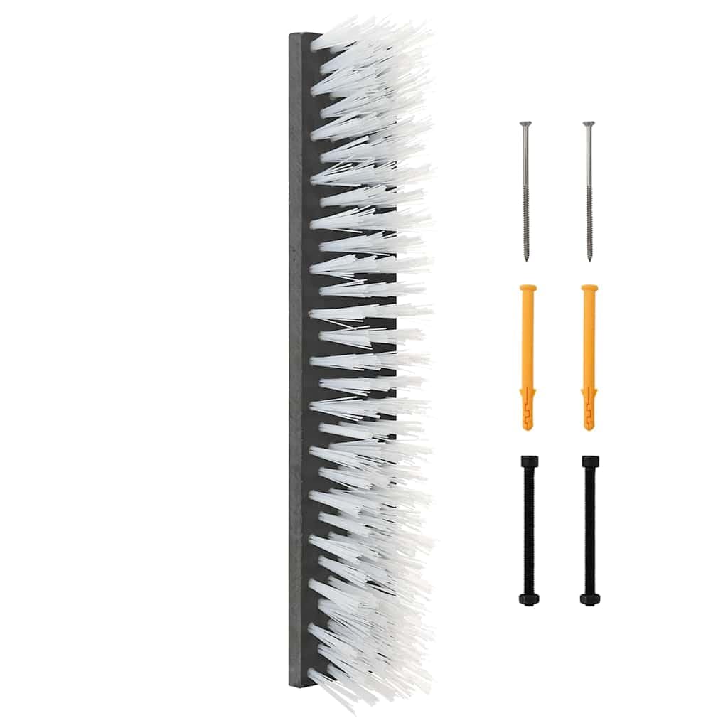 Brosse à Gratter pour Bétail, Brosse de Massage pour Vache Noir et Blanc 50 x 10 x 6.5 cm