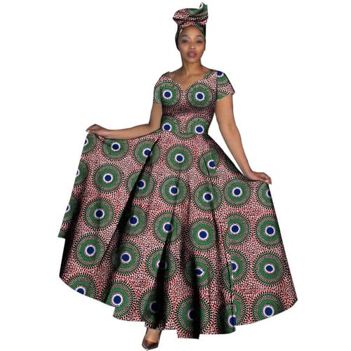knee length dresses for ladies Ankara Women Elastic Maxi Dress - Long Pure Cotton | Comfortable & Elegant Blue / S