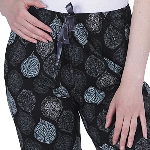 Image of Women's Cotton Printed Night Pyjama with Two Pockets