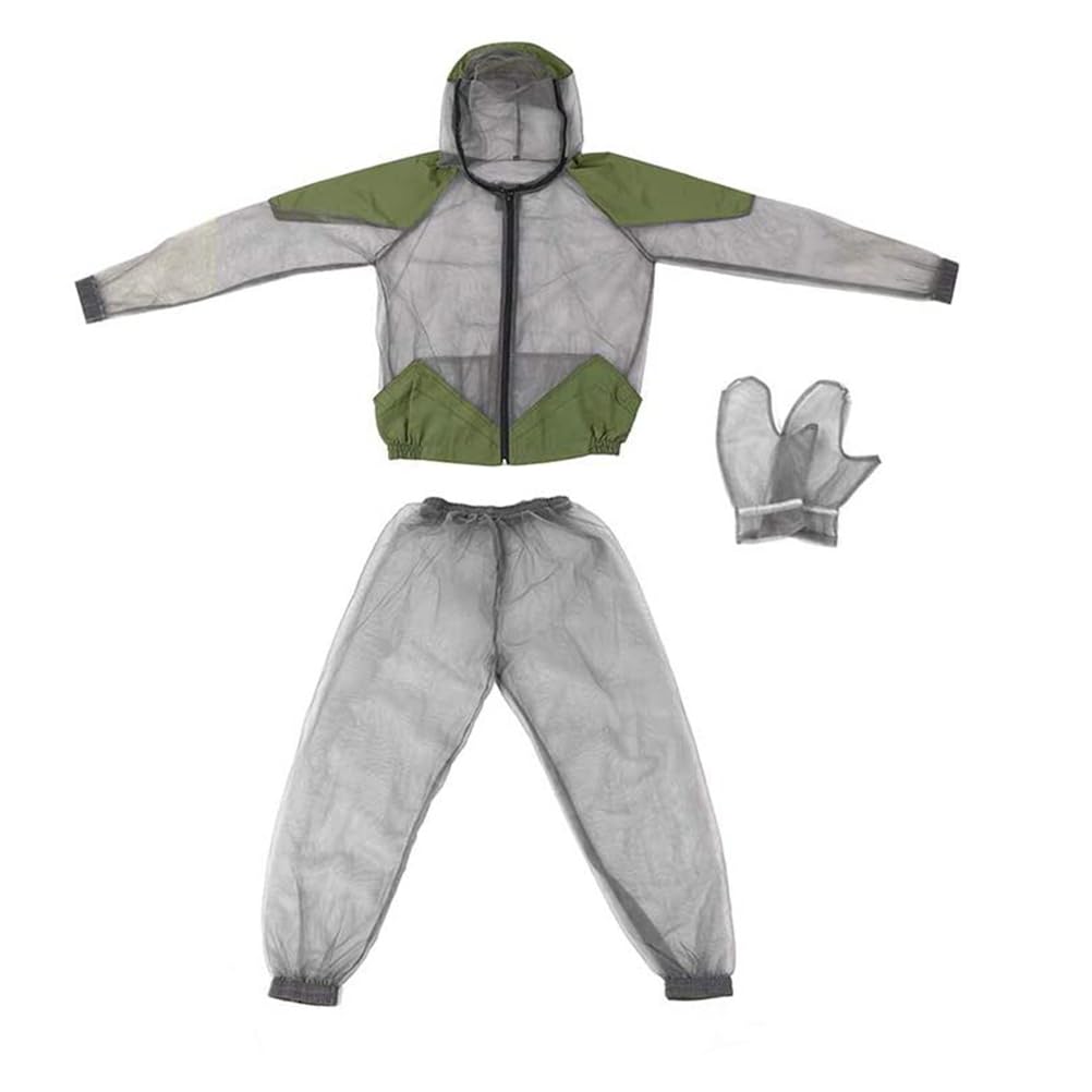 Kids Mosquito Suit Outdoor Net Clothing Mosquito Insect Bug Proof Clothing Insect Mesh Protection Clothing Mesh Insects Net Gloves mosquito suits for adults,bug suit Grey ? XL ?