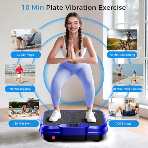 Image of AoraPulse Vibration Plate Exercise Machine, Vibration Plate for Lymphatic Drainage Weight Loss, 400 Lbs Capacity Full Body Workout Vibrate Fitness Platform for Home Women Men