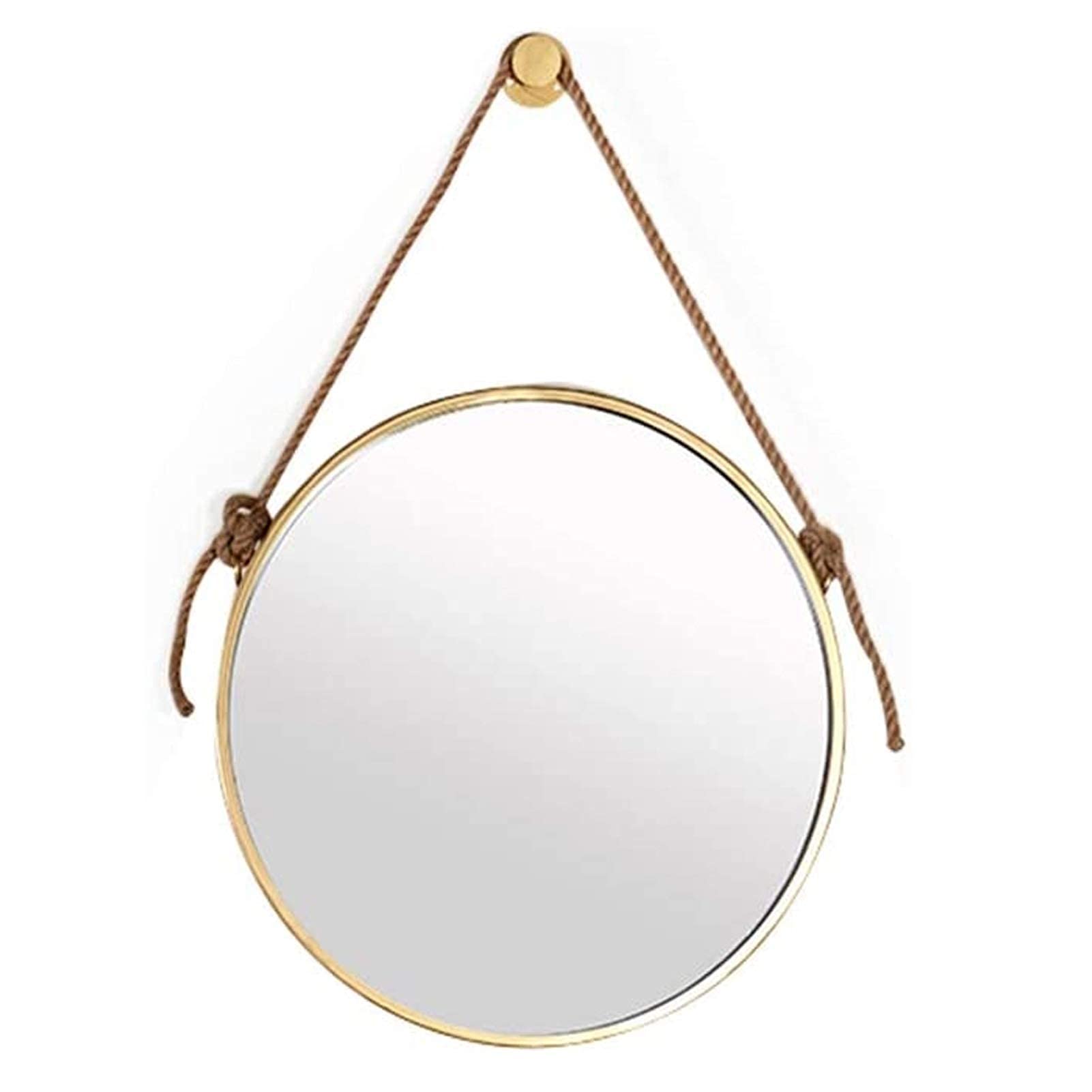 TYUHDUYUR Decorative Wall Mirror Contemporary Hanging Mirrors for Bathroom Bedroom Living-Room Dresser Decor Fireplace Mirrors Round Gold High-end / 50cm