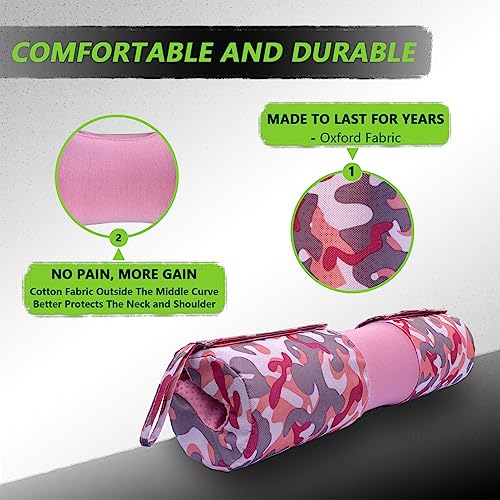Barbell Pad Built-in Anti-Slide Design for Hip Thrusts, Squats and Lunges, Neck & Shoulder Protective Pad - Fits Standard and Olympic Bars - Image 4