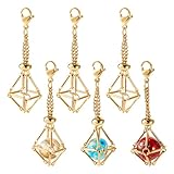 Contenu de l'emballage : 6 porte-clés en pierre de couleur globe, environ 55 mm de long, pendentif : 27 x 21 x 3 mm, fermoir : 11,5 x 7,5 x 3,5 mm. Vous pouvez charger des pierres d'environ 15 mm.