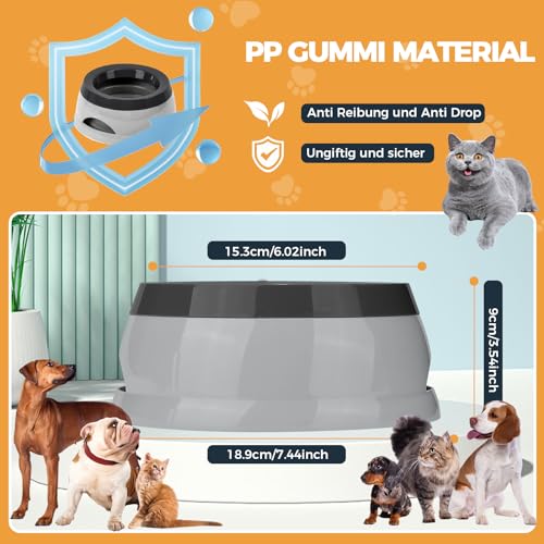 Wassernapf für Hunde Unterwegs 750ml, Qianyou Auslaufsicher Spritzschutz Fressnapf Hundenäpfe Katzenapf Haustier rutschfest Auto Reise Trinknapf Plastik Abnehmbar Tragbar Wasserschüssel Grün