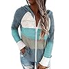 Acelitt-Women-Casual-Long-Sleeve-Zip-Up-Hooded-Sweatshirt-Hoodies-S-XXL Acelitt Women's Casual Lightweight Long Sleeve Zip up Zipper Striped Knit Sweaters Hoodies Sweatshirts Pullover Medium Sky Blue