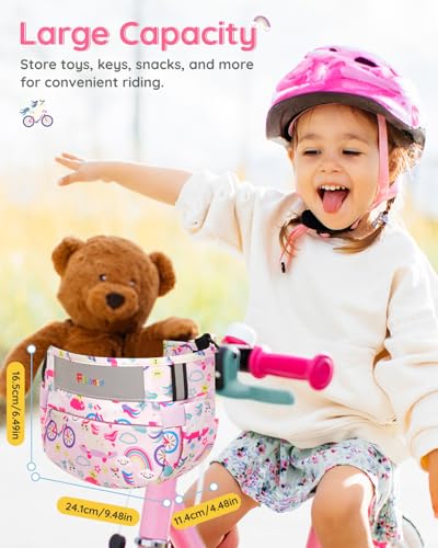 Kids Bike Basket, Bicycle Basket Front Handlebar, Waterproof