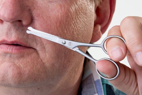 Tifall - Forbici per baffi e peli naso, in acciaio...