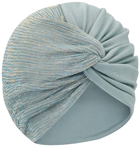 XYIYI Copricapo per chemio, turbante per donne, malati di cancro, copertura per la perdita dei capelli, verde menta