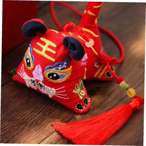 Bolsa colgante tradicional de sachet decorativo rojo miniatura 4