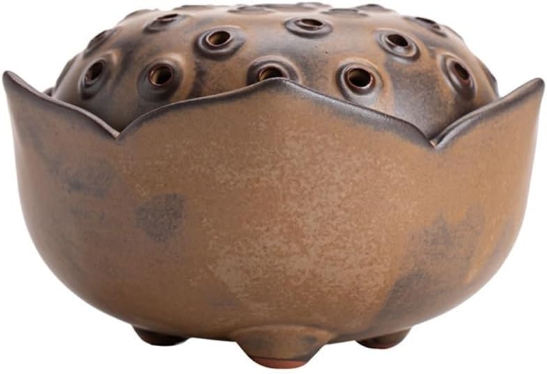 Incense Stick Holder Incense Burner, Antique Ceramic Lotus Core Sandalwood Incense Holder Tea Ceramony Buddhist Hall Meditation Ornaments Incense Holder for Sticks