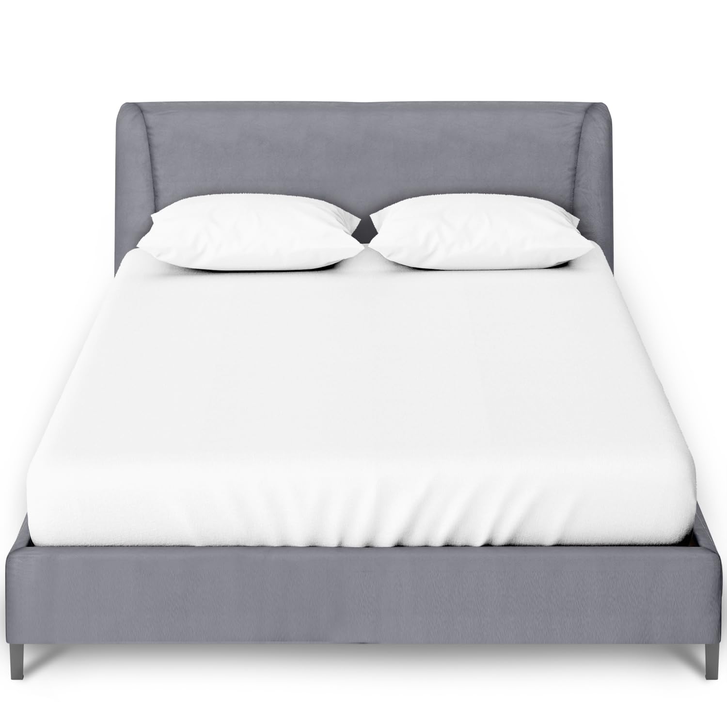 GC GAVENO CAVAILIA Fitted Sheet Single Bed | 10" (25cm) Deep Bedding Bottom Sheet with Elastic Corner | Polycotton Bed Sheet 90 x 190 Cm | White