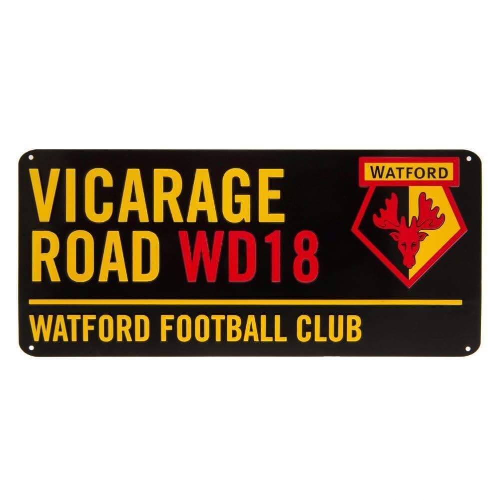 Yelacecca Watford Fc Metal Colour Street Sign Retro Metal Sign Tin Sign 8X12 Inches