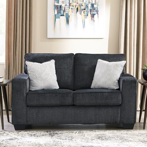 Image of Signature Design by Ashley Altari Small Loveseat, 62-in Couch, Slate Gray