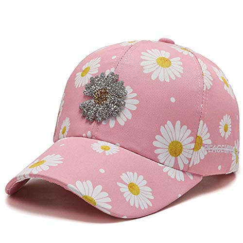 Preisvergleich Produktbild Axlgw Baseballkappe für Damen, Herren, Chrysanthemen-Muster, Blumenmuster, Snapback-Knochen, verstellbar, Unisex, Sport-Kappe für Damen, Pink, verstellbar