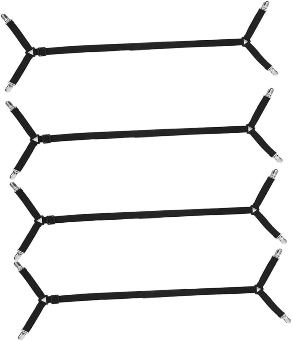 CHILDWEET 4-Piece Bed Sheet Clips Set Adjustable Bedspread Fasteners Non-Slip Grip for Secure Mattress Cover and Sofa Use