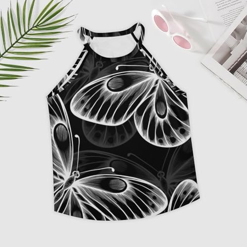Womens Fashion Tank Tops, Round Neck Summer Camisole Blouses, Casual Halter Strap Flowy Shirts3