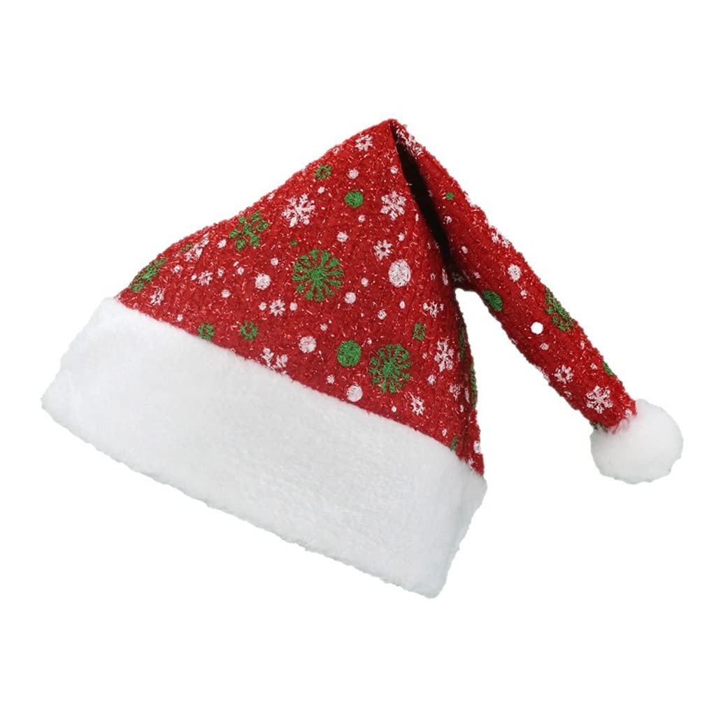 Tsophreniq Christmas Santa Hat Red Santa Hat Christmas Cap Plush for Holiday for Dogs Brown Kids Hats