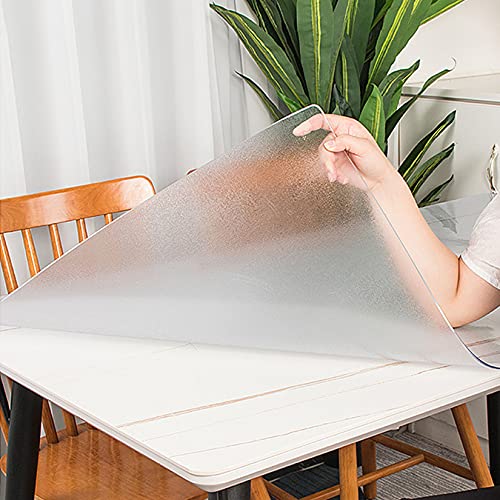 translucide Film de protection de table, Tapis Plastique PVC, Set de table Tapis de Frigo, Nappe Table Basse étanche Verre Souple Nappe tapis de bureau d'ordinateur (1.5mm,40x50cm/15.75x19.69in) Cover