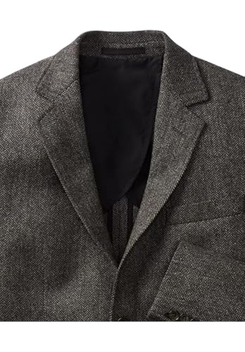 Men's Wool Blend Vintage Classic Blazer Solid Color Simple Single Breasted Sports Casual Herringbone Jacket2
