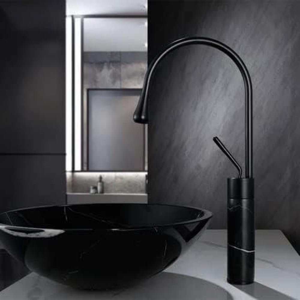 BHFPFZA Stainless Steel Kitchen Sink Faucet Mixer Tap Swivel Single Lever Design Bathroom T with Fittings - Ele Plating h for Modern Kitchens