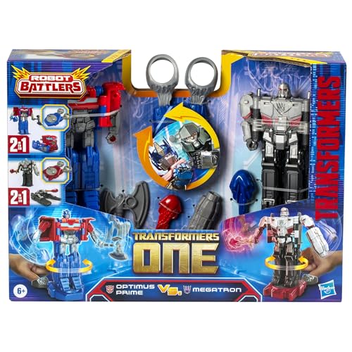 Transformers One Robot Battlers Action Figure 2-Pack, 4.5-Inch Optimus Prime (Orien Pax), 4.5-Inch Megatron (D-16), Interactive Toys for Boys and Girls Ages 6 and Up - image 2