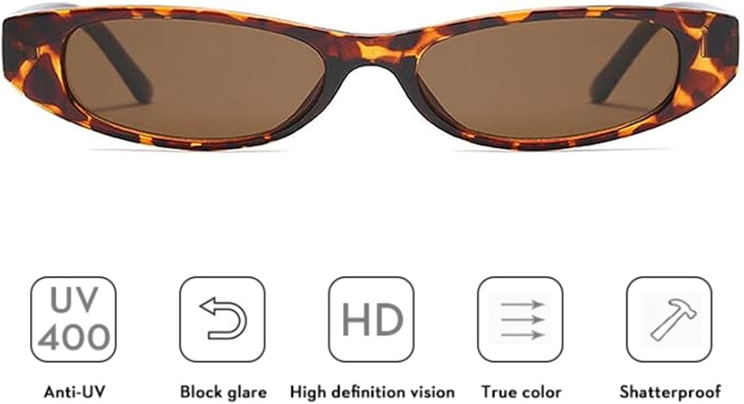 Retro Rectangular Sunglasses Women Cat Eye Sunnies Small Square 90s Glasses Trendy Y2K for Summer Vacation - Image 2