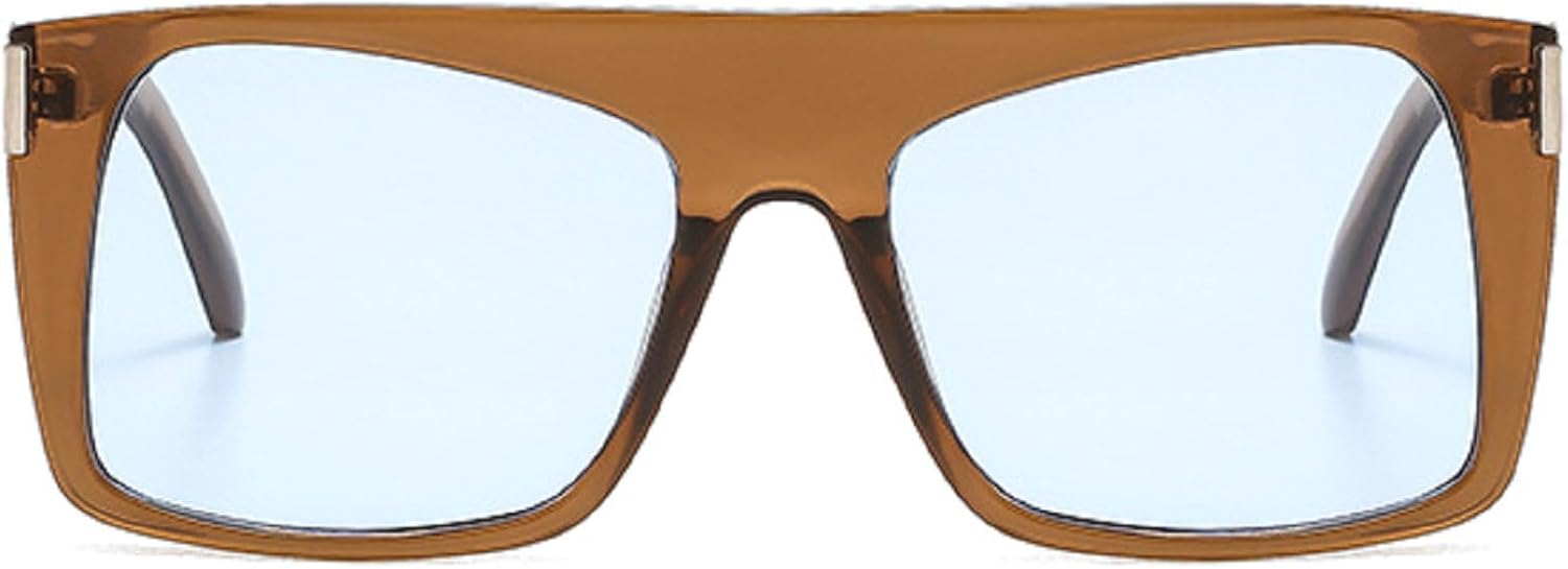 Retro Square Sunglasses for Women Shades UV400 Fashion Blue Green Men Rivets Trending Punk Sun Glasses