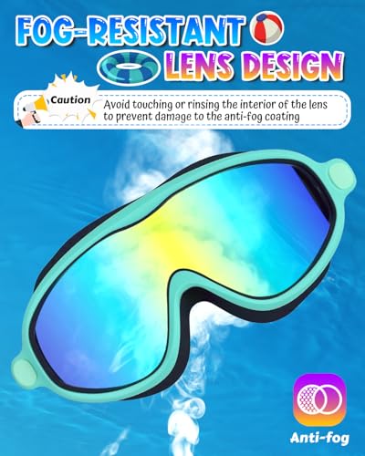 Image of Swim Goggles 2 Pack, Wide View Anti Fog&UV Swimming Goggles for Audlt, No Leak Pool Beach Essentials for Men Women