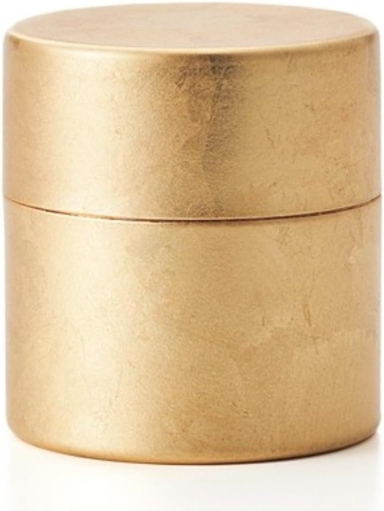ART-TK014 Tea Bottle, M, Lacquered Shima, Made in Japan, Stainless Steel, Kanazawa Foil Tea Storage, Tea Utensils, Kitchen Miscellaneous Goods, Moon Lining