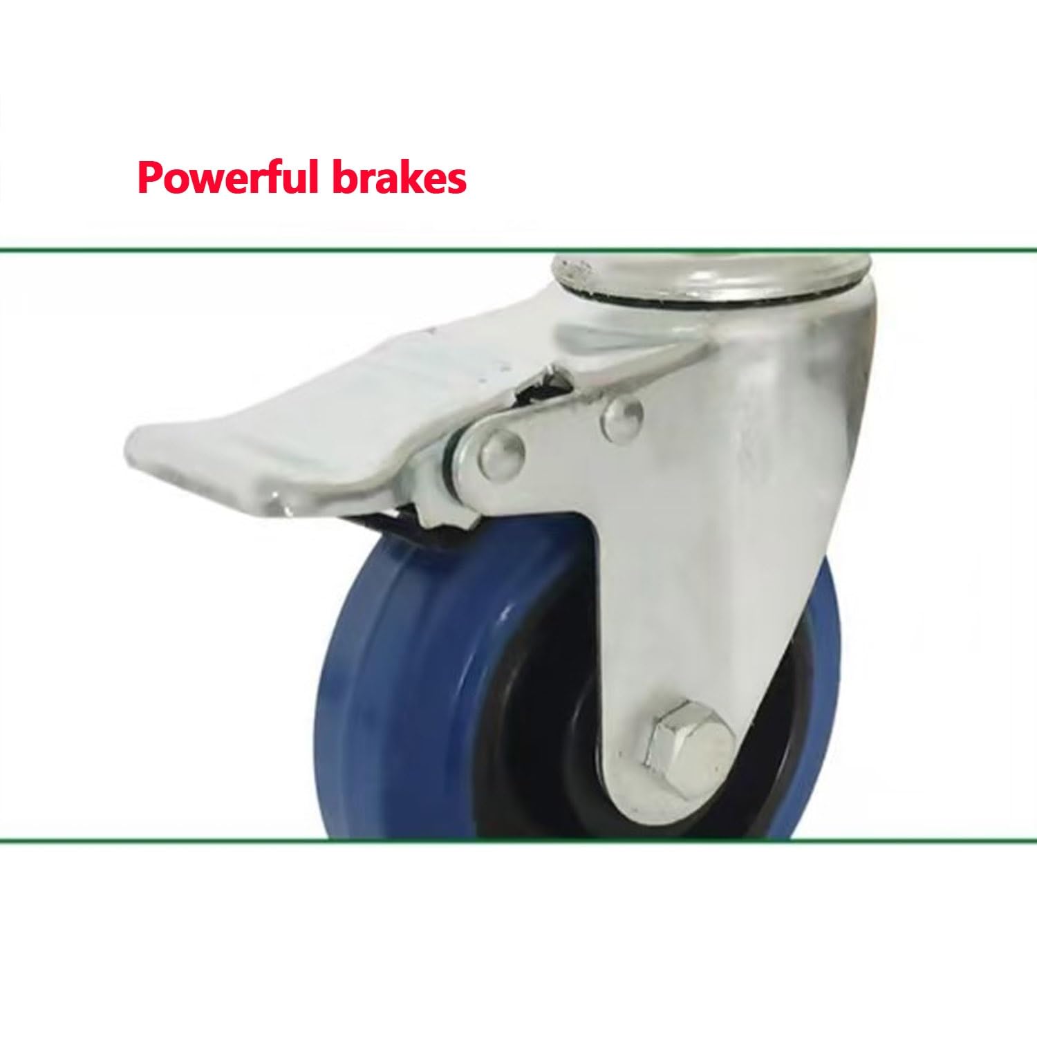 roulettes pivotantes 75/100/125mm avec Frein, Tige Filetée M12 M14 M16 roulettes pour Meubles, roulettes Caoutchouc TPR, 4 Pcs Fileté Swivel Caster Wheel(3inch,M12*30)