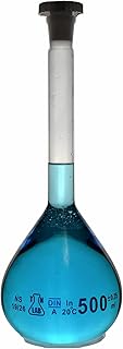 TN LAB Volumetric Flask 500ml Borosilicate Glass 19/26 Class A Accuracy