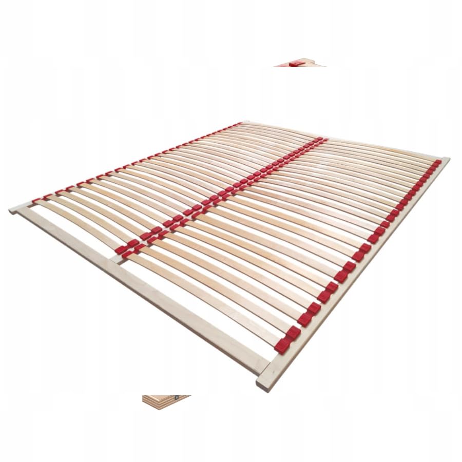 Lux Basic Stelaż do Łóżka, Drewno Brzozowe, 200x120 cm, 56 Listew Elastycznych, Rama ze Sklejki, Obciążenie do 200 kg