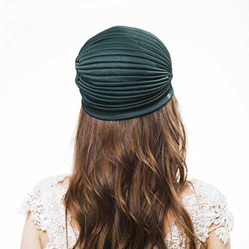 3 Pack Stretch Polyester Turban Head Cover Twisted Pleated Headwrap By Ever Fairy (5# 3 Colors) - Thumbnail 6