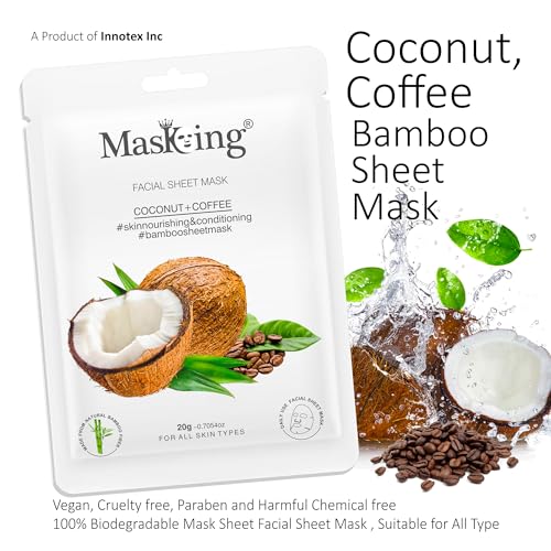 MasKing Melons, Tulsi, Neem and Coffee Beauty Sheet Mask | Sheet Mask for Women and Girls | Combo Pack of 3 MasKing Melons, Tulsi, Neem and Coffee Beauty Sheet Mask | Sheet Mask for Women and Girls | Combo Pack of 3