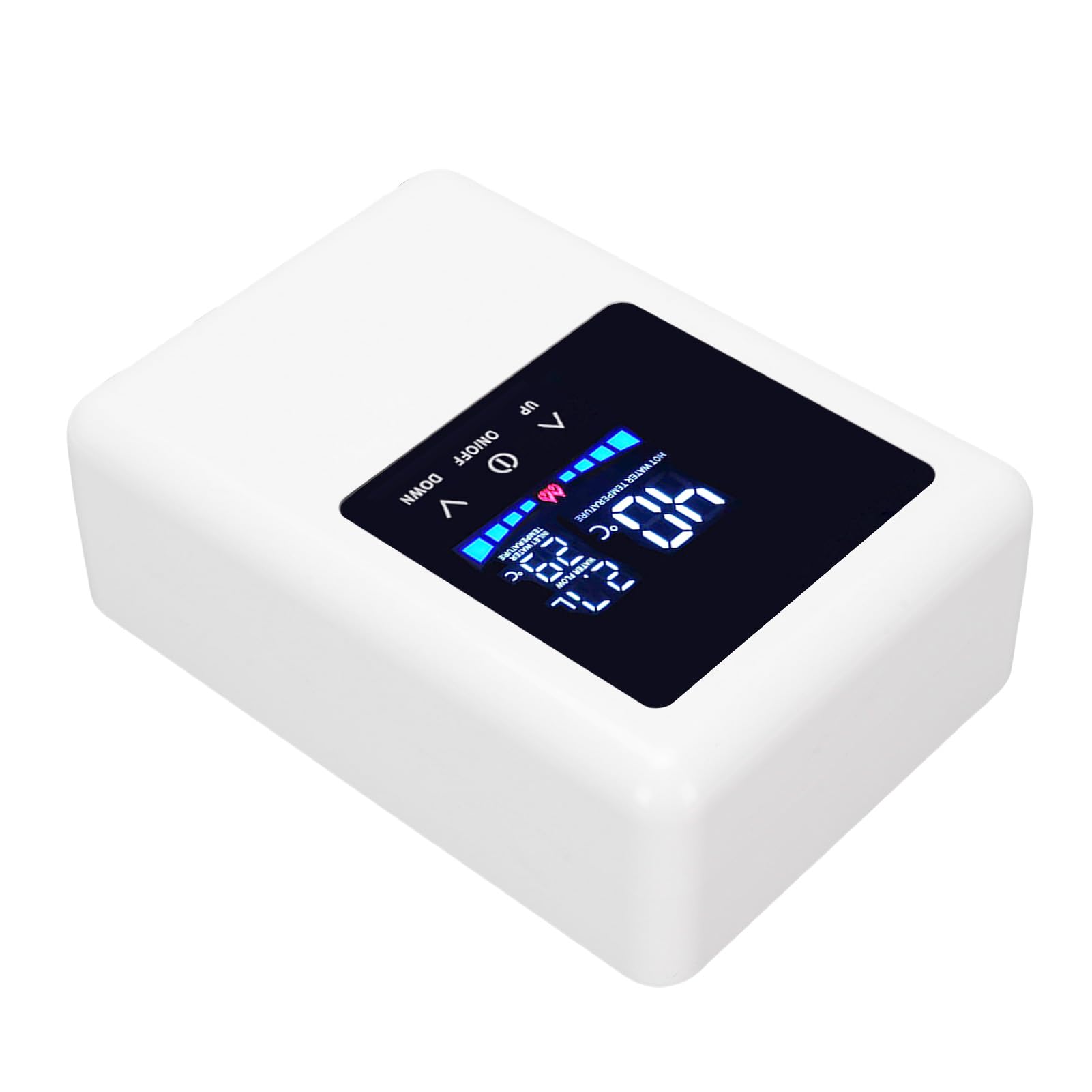 Generic Termostato de Frecuencia de Calentador Agua Eléctrica Termostato Pantalla Soporte Calor Instantáneo Pequeños Calentadores Inmersión LCD (EU enchufe 220V)