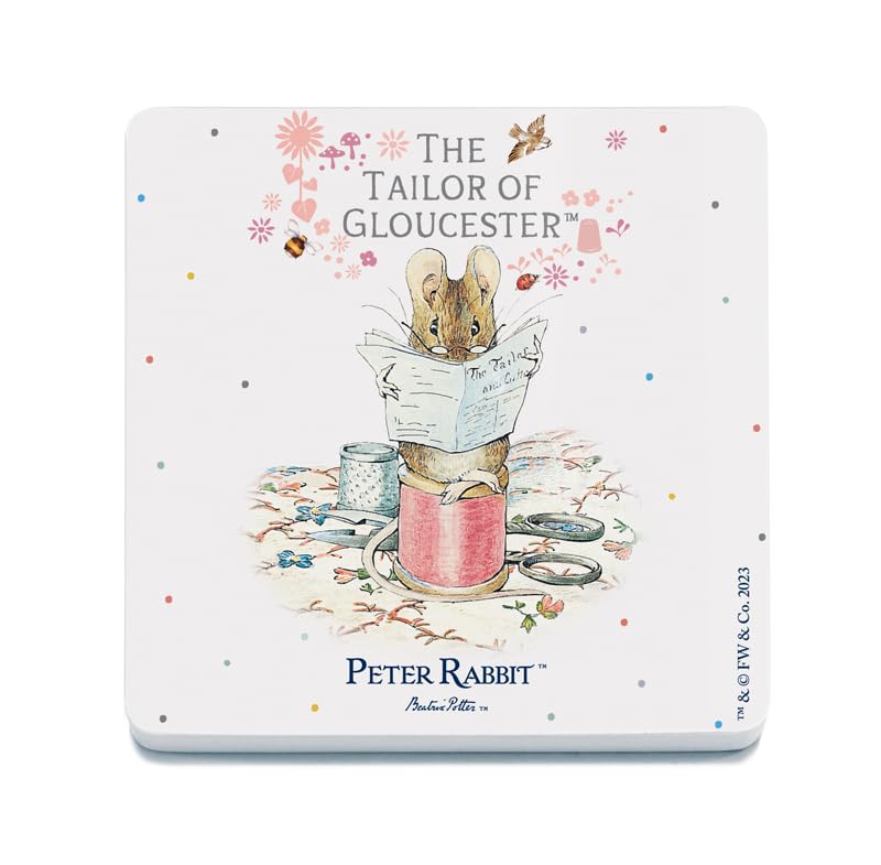 Decorative Coaster (10 x 10 cm) - Beatrix Potter - The Tailor of Gloucester