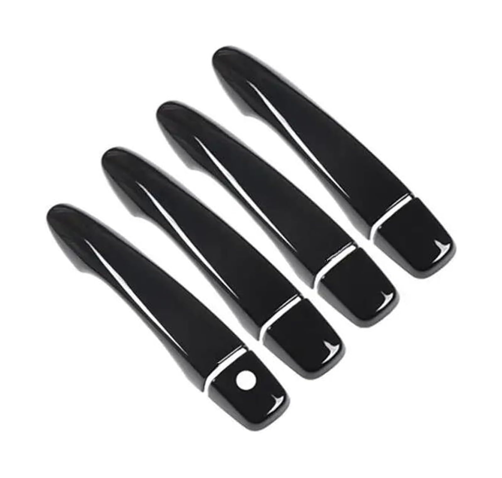 Strjus Black B Car Door Handle Cover Gloss Black Chrome Car Door Handle Cover Sticker Styling For Nissan For X-Trail T32 Mk3 2014-2020(Black B)