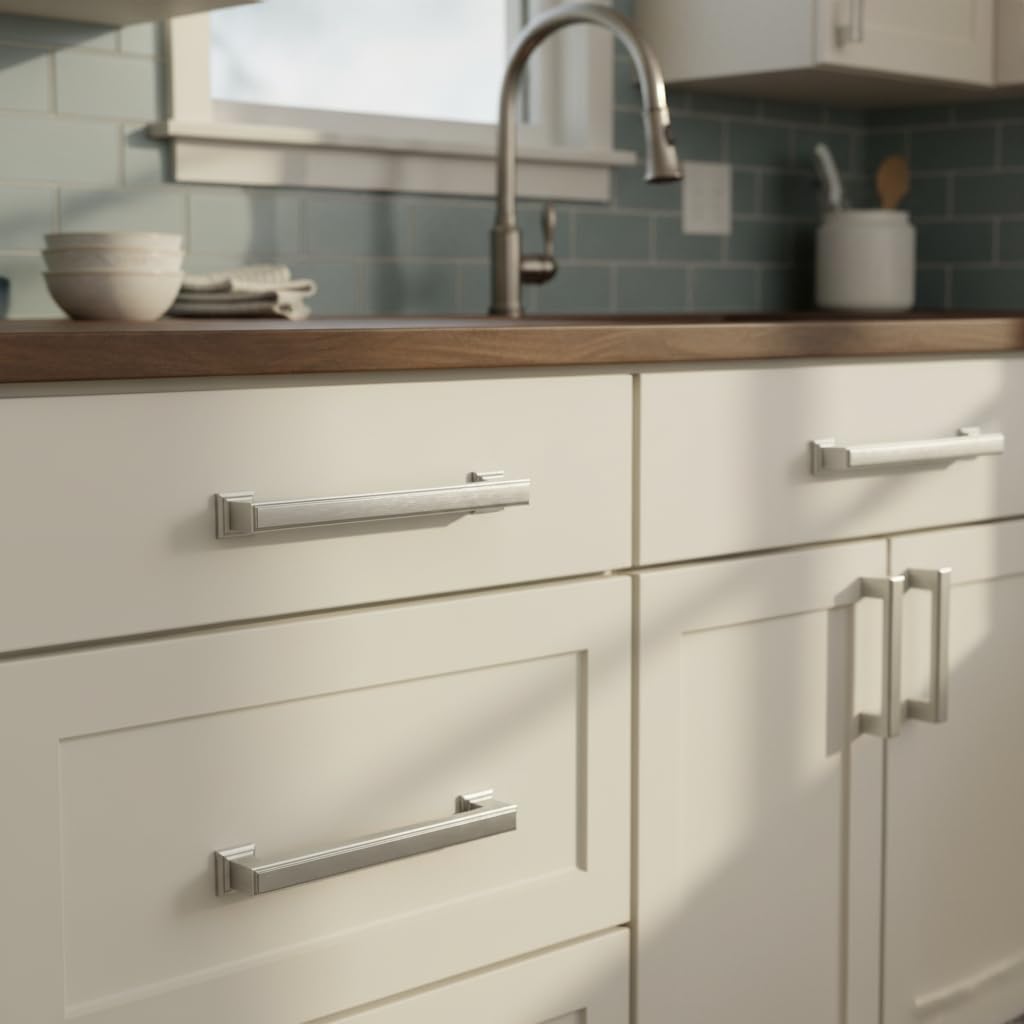 Alzassbg 5" Brushed Satin Nickel Cabinet Pulls 10 Pack, AL3071SN — Amazon image 3