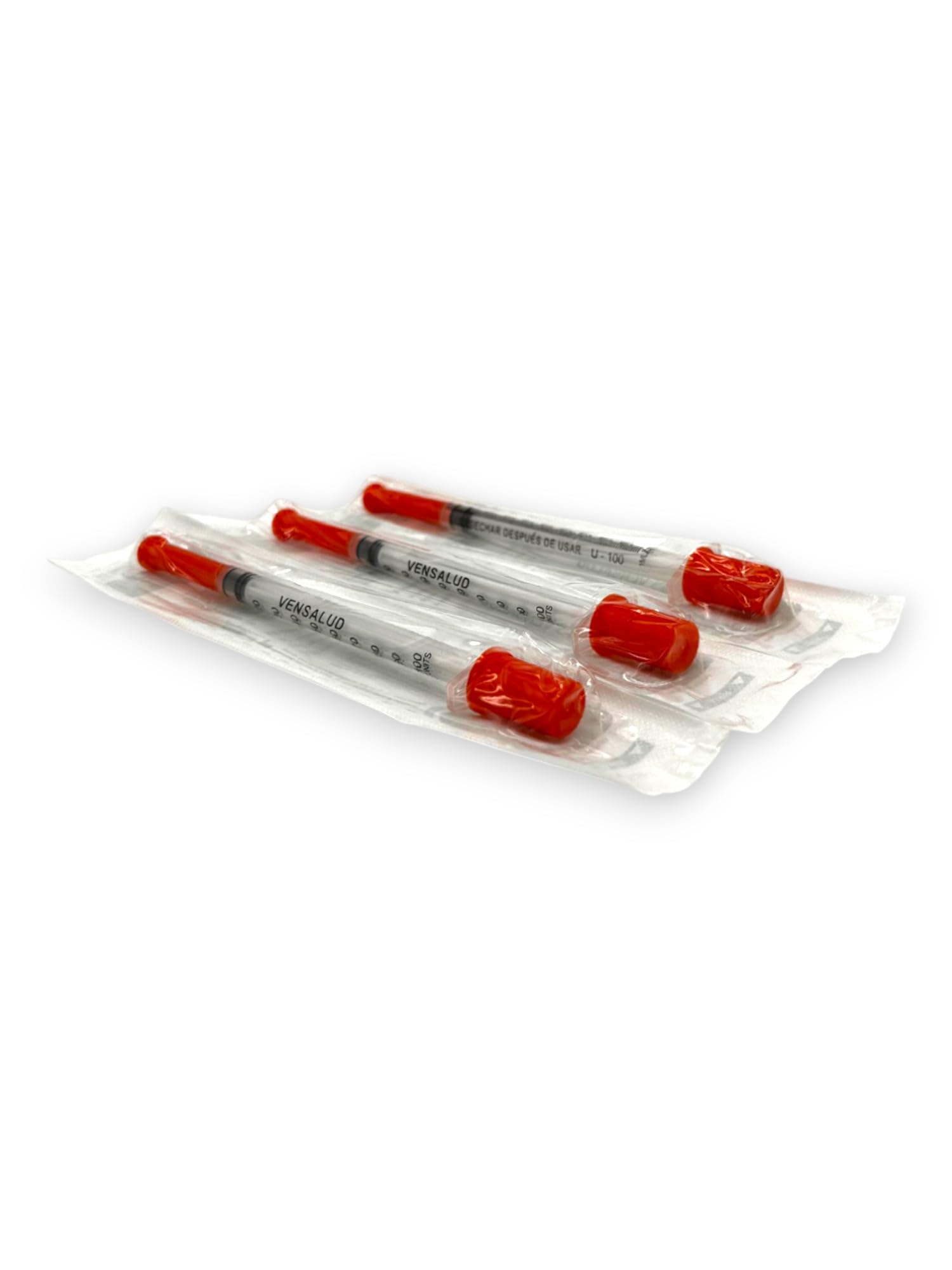 VENSALUD Lot de 100 outils de mesure de 0,5 ml, sans latex, cône Luer central, usage vétérinaire, laboratoire, alimentation pour animaux de compagnie 30 g x 5/16 mm Précision des doses