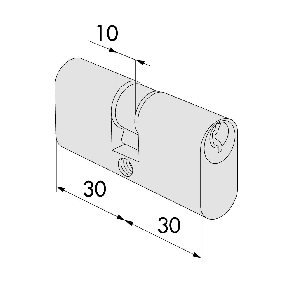 'Cisa cylinder owalny "C. 0821030 + 30