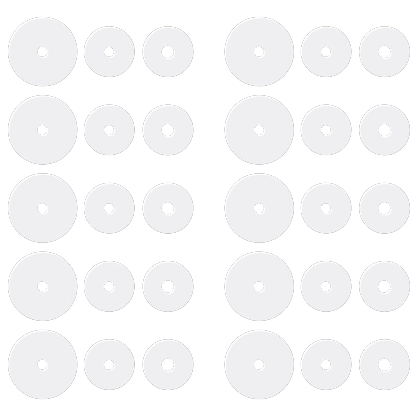 Giantree 30Pcs Clear Piercing Disc, Silicone Perforated Disc for Piercing Bump, 7/9 mm Earring Supports for Keloids Healing Pads Belly Button Piercing Kit Nose Piercing Bump Treatment(30pcs)