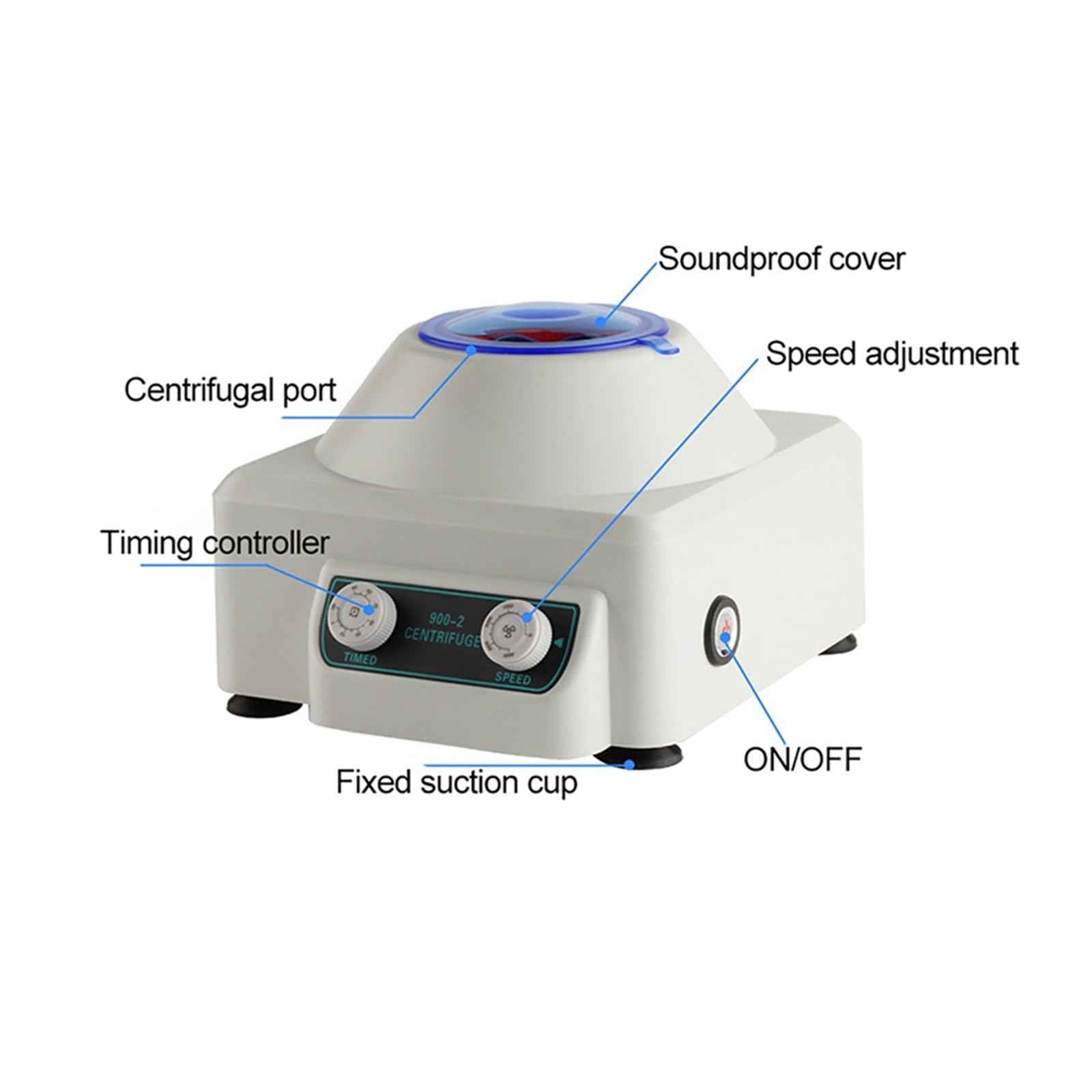 Zentrifuge, Elektrische Laborzentrifuge 900-2, niedrige Geschwindigkeit, 4000 U/min, 2086 x g, 6 20 ml, Plasmaserum, PRP, PRF, Separate Maschine