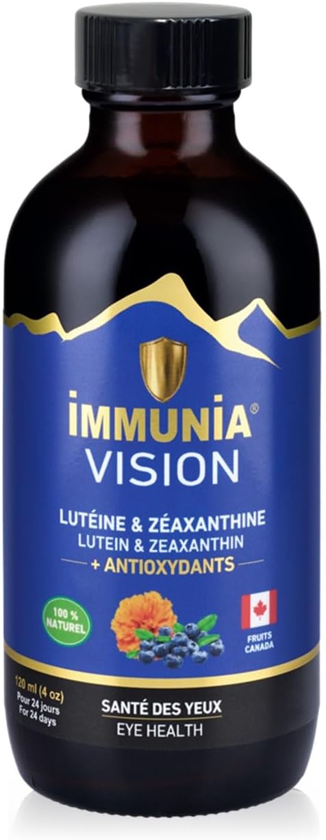 Vision – Wild Blueberry Concentrate with Lutein & Zeaxanthin - Eye Health Antioxidant Supplement, Liquid Formula, Great Taste, 5 ml/Day, 120 ml, 24 Servings (1-Pack)