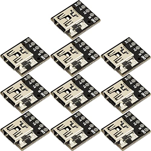 Mini USB a placa adaptadora DIP hembra pack 10 miniatura 1