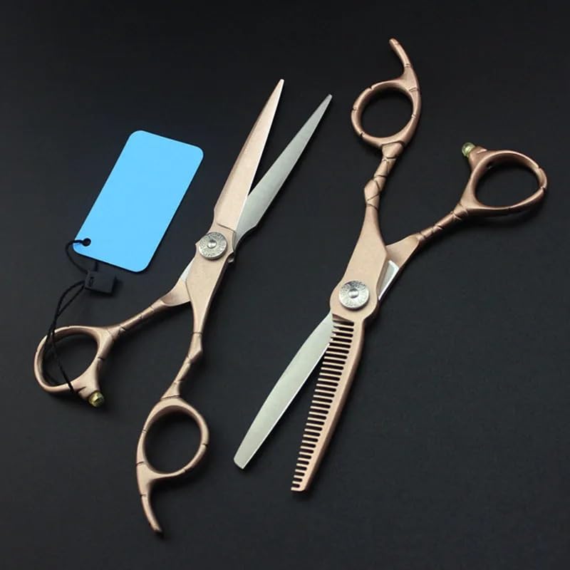 Haarschneideschere, 6 Zoll, Professioneller Jp 440C-Stahl, Roségold, Haarschneideschere, Effilierschere, Friseurwerkzeuge, Schneideschere, Friseurscheren-Set
